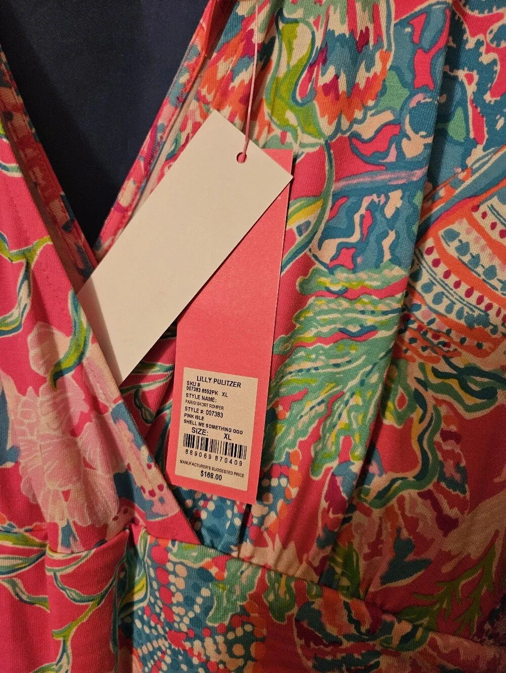 Lilly Pulitzer Pink Multi Floral V-Neck Midi Dress - Picture 2 of 9